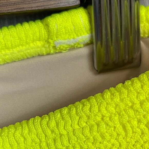 PILYQ Tube Bandeau Bikini‎ Top and Full Bikini Bottom in Pineapple Reef Terry L - Picture 8 of 16